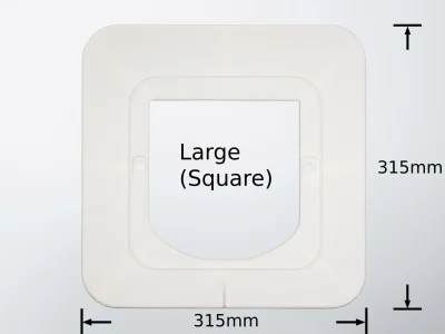 Large (Square) Adaptor Dimensions